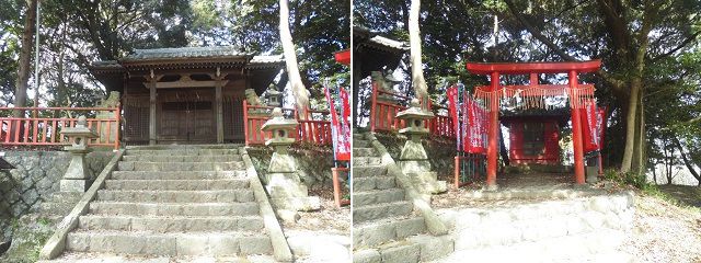金比羅山緑地と瀬戸川沿いの桜：金比羅神社、亀田稲荷