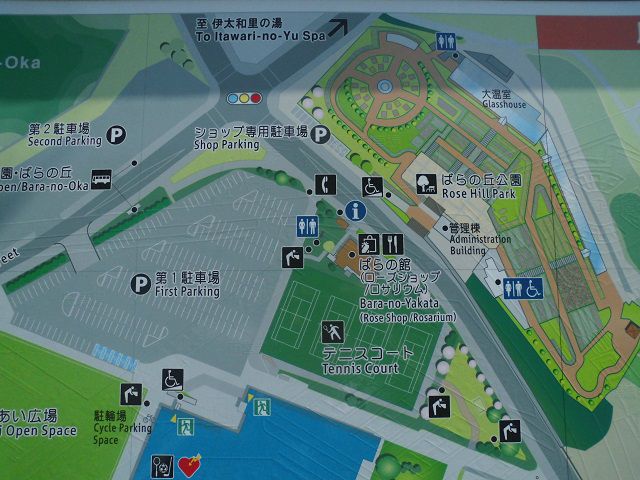 島田市中央公園の駐車場現地案内図