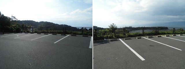 大瀬崎と富士山を望む場所の駐車場