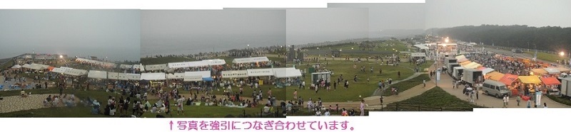 田子の浦みなと祭りの大勢の人たちが会場へと訪れていた様子