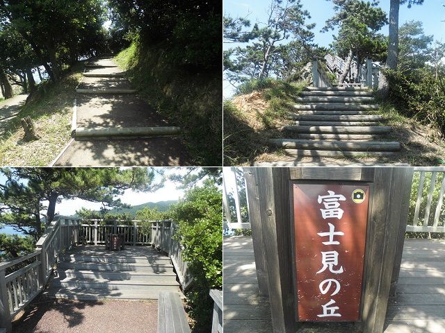 黄金崎の上り勾配の遊歩道「富士見の丘」への道のり