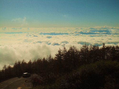 富士山表口五合目（富士宮口五合目・新五合目駐車場）からの雲海景色