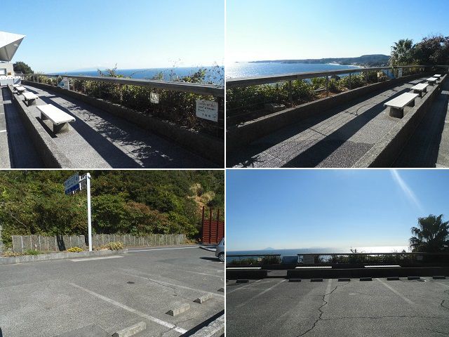 尾ヶ崎ウィング駐車スペースと大海原景色