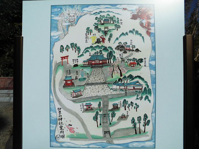 伊豆山神社の境内（けいだい）案内図