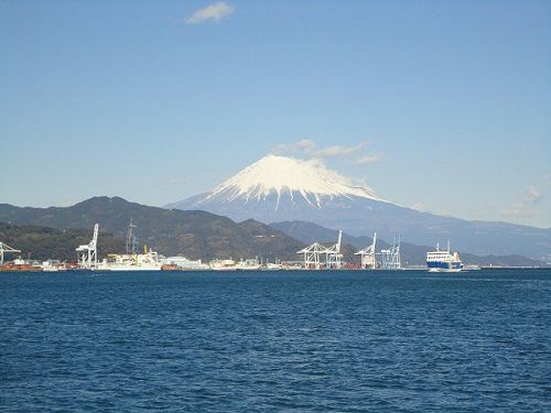 富士山ビュー：清水港からの富士山