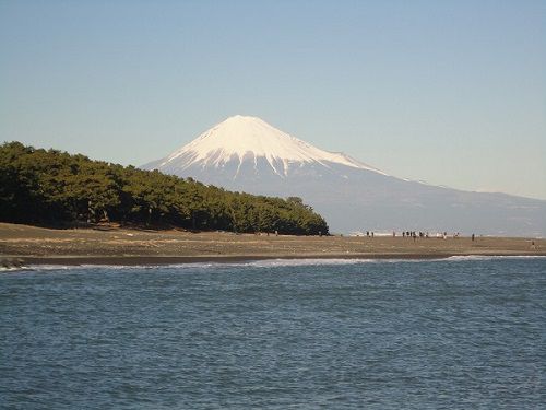 富士山ビュー：三保の松原と富士山：三保の松原と雄大な富士山
