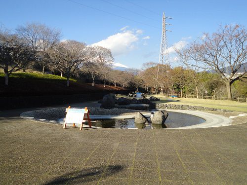 原田公園の噴水付近