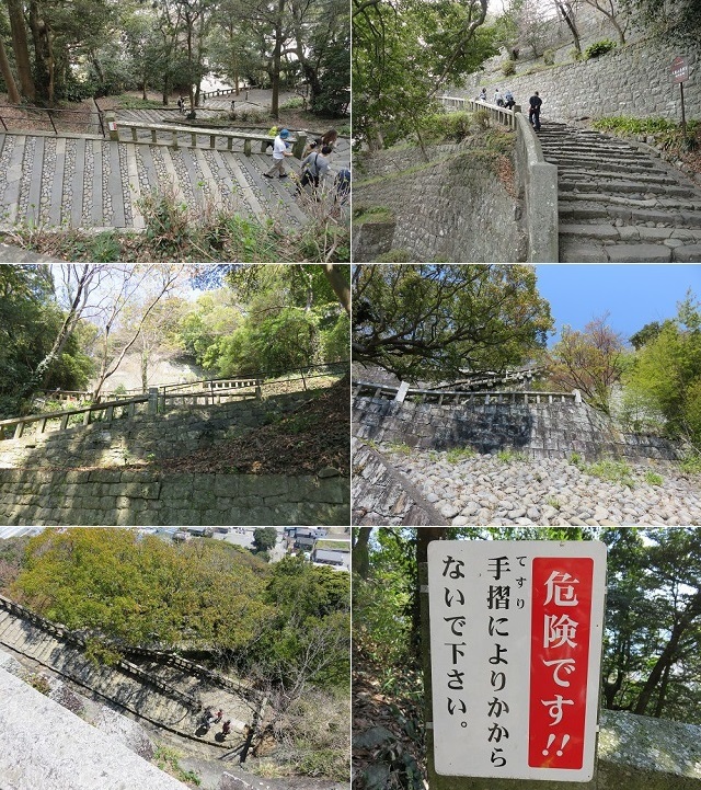 久能山東照宮の久能山の山下から１,１５９段あり、ゴロ合わせで「いちいちご苦労さん」と言われる表参道の石段