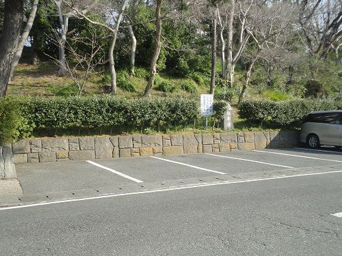 富士と港の見える公園の駐車場