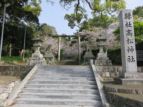 高松神社、桜【御前崎市】