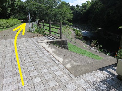 鮎止めの滝【三島市】：滝への道のり１