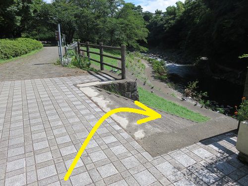 鮎止めの滝【三島市】：滝への道のり（別ルート）