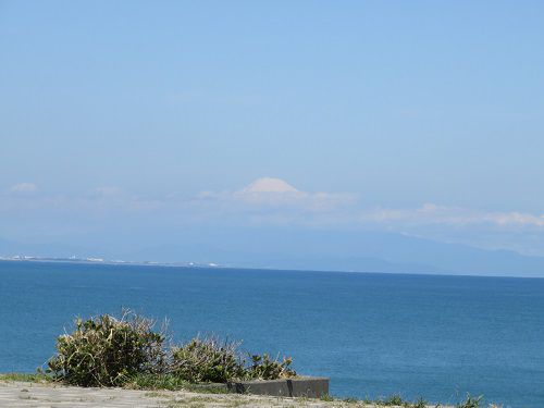 地頭方海浜公園、富士山ビュー【牧之原市】：どうにか望めた