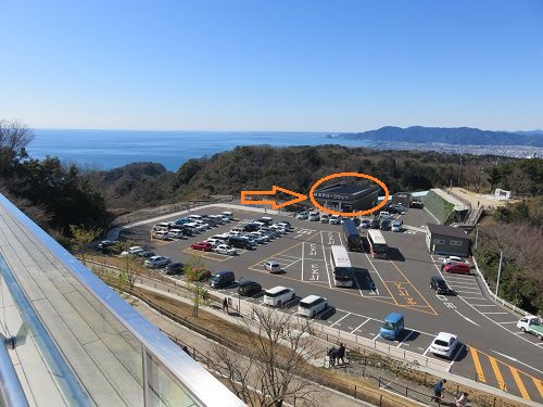 日本平ロープウェイ乗り場と駐車場【静岡市】
