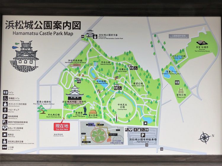 浜松城公園、桜【浜松市】：案内図