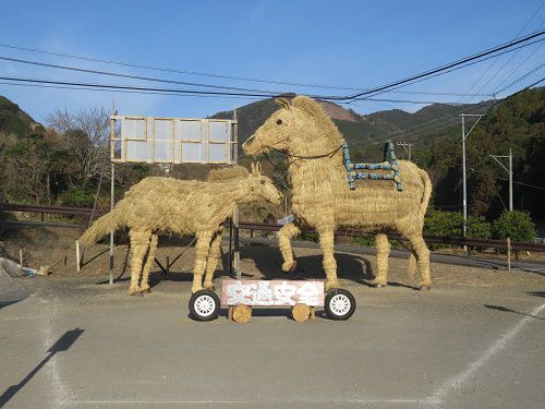 大代のジャンボ干支【島田市】2026：馬の親子