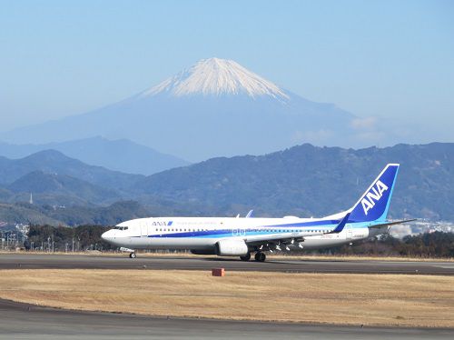 富士山静岡空港、富士山ビュー【牧之原市】：飛行機３