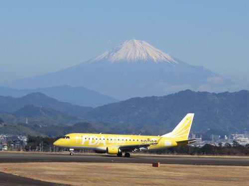 富士山静岡空港、富士山ビュー【牧之原市】：飛行機４