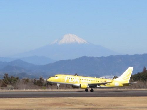 富士山静岡空港、富士山ビュー【牧之原市】：飛行機１