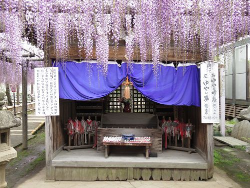 熊野の長藤にて、伝「ゆやの母のお墓」と「ゆやのお墓」