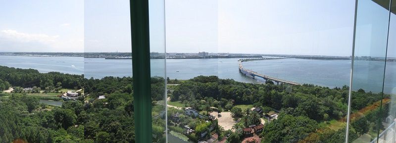 浜名湖ガーデンパークの展望塔からのロケーション