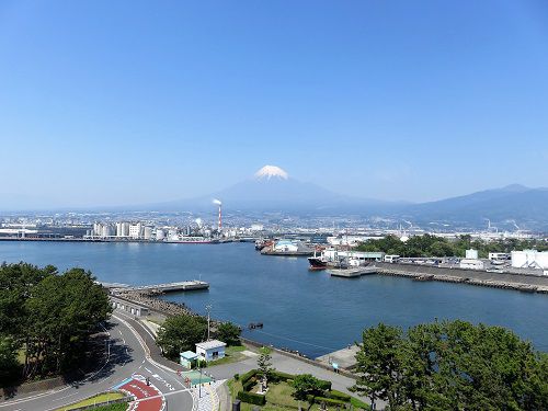 ふじのくに田子の浦みなと公園の富士山風景