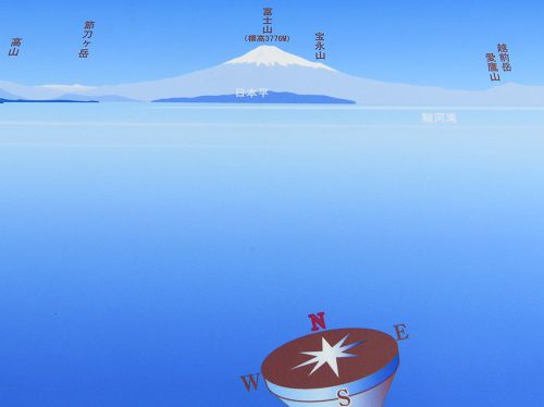 マリンパーク御前崎【御前崎市】：富士山展望台現地案内図