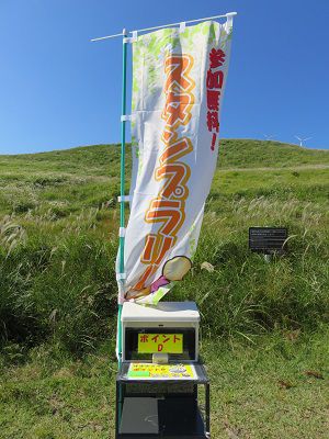稲取細野高原のススキ：スタンプラリーの上り旗