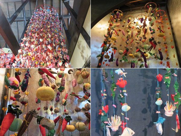 稲取文化公園の雛の館会場内での「つるし飾り」の数々をチョイスしてお伝えしています