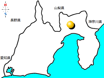 静岡県富士市の位置図