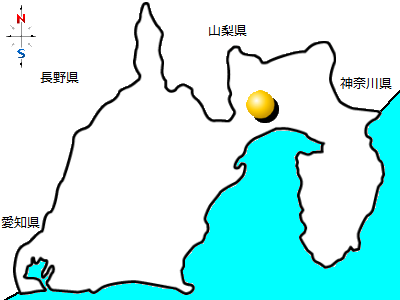 静岡県富士市・富士宮市の位置図