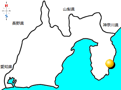 静岡県東伊豆町の位置図