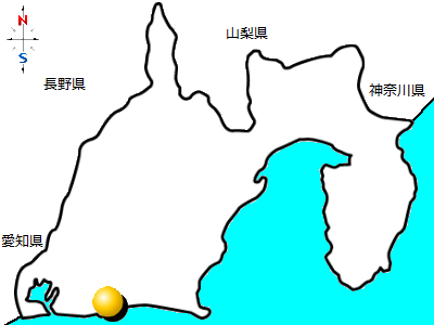 静岡県磐田市の位置図