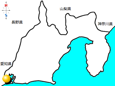 静岡県磐田市の位置図
