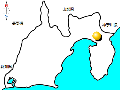 静岡県三島市の位置図