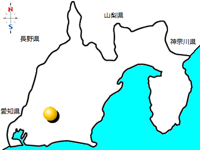 静岡県森町の位置図