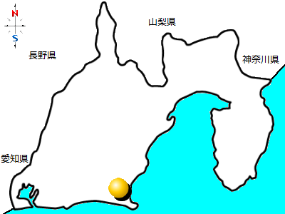 静岡県御前崎市の位置図