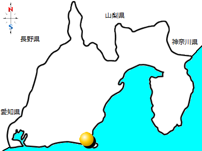 静岡県御前崎市の位置図