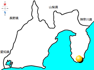 静岡県下田市の位置図