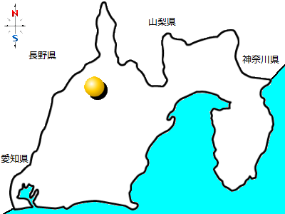 静岡県川根本町の位置図