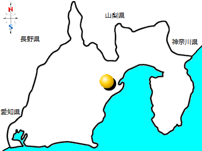 静岡県三島市の位置図