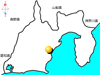 静岡県焼津市の位置図